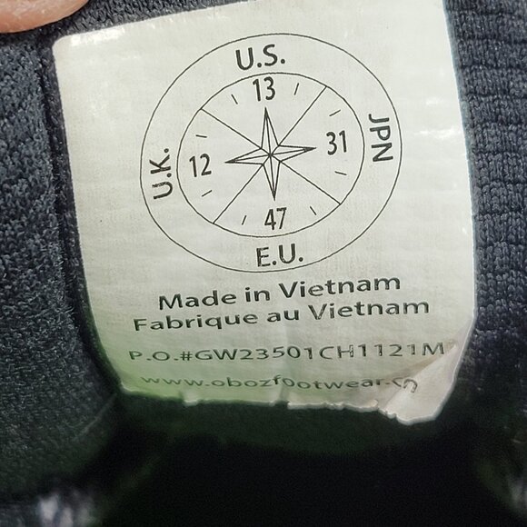 Oboz Sawtooth X Low Bdry Men's Size 13 Hiking Shoes Waterproof Brown - Picture 13 of 14